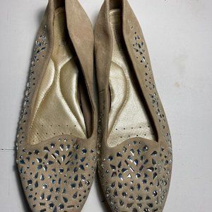 Geox Respira Italian Pa flats. Size 10 M, Beige suede flats.